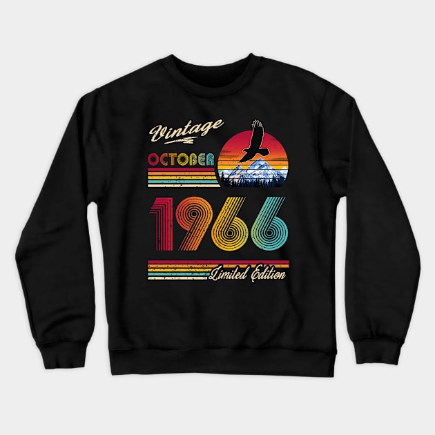 October 1966 Birthday Crewneck Sweatshirt by Green Splash